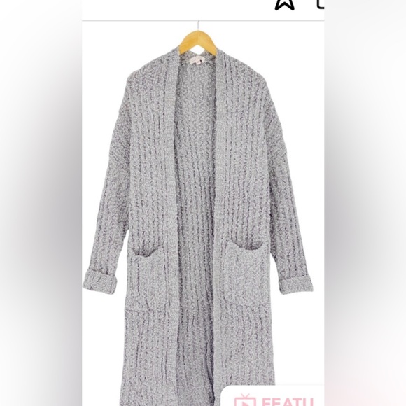 Ribbed Popcorn Duster Cardigan
- SILVER - Picture 1 of 5